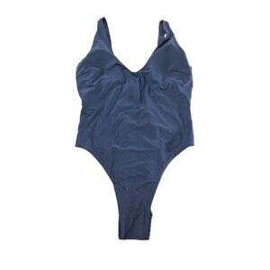 Lululemon Waterside V Skimpy High Leg One-Piece Navy Blue Bathing Suit Swim